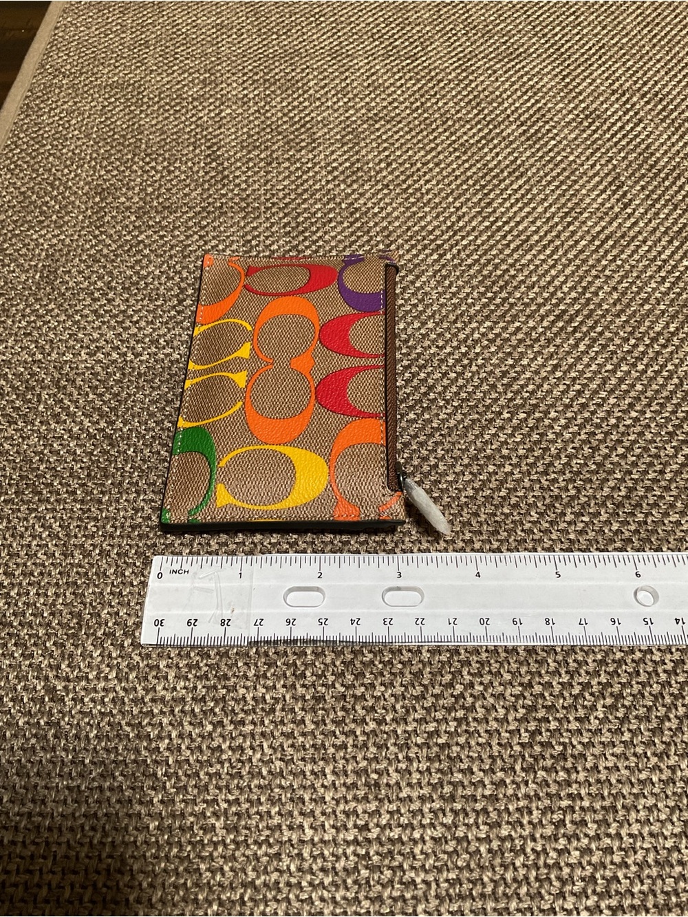 Coach Zip Card Case - Pride Collection Rainbow Signature Canvas & Leather NWT - Picture 5 of 5